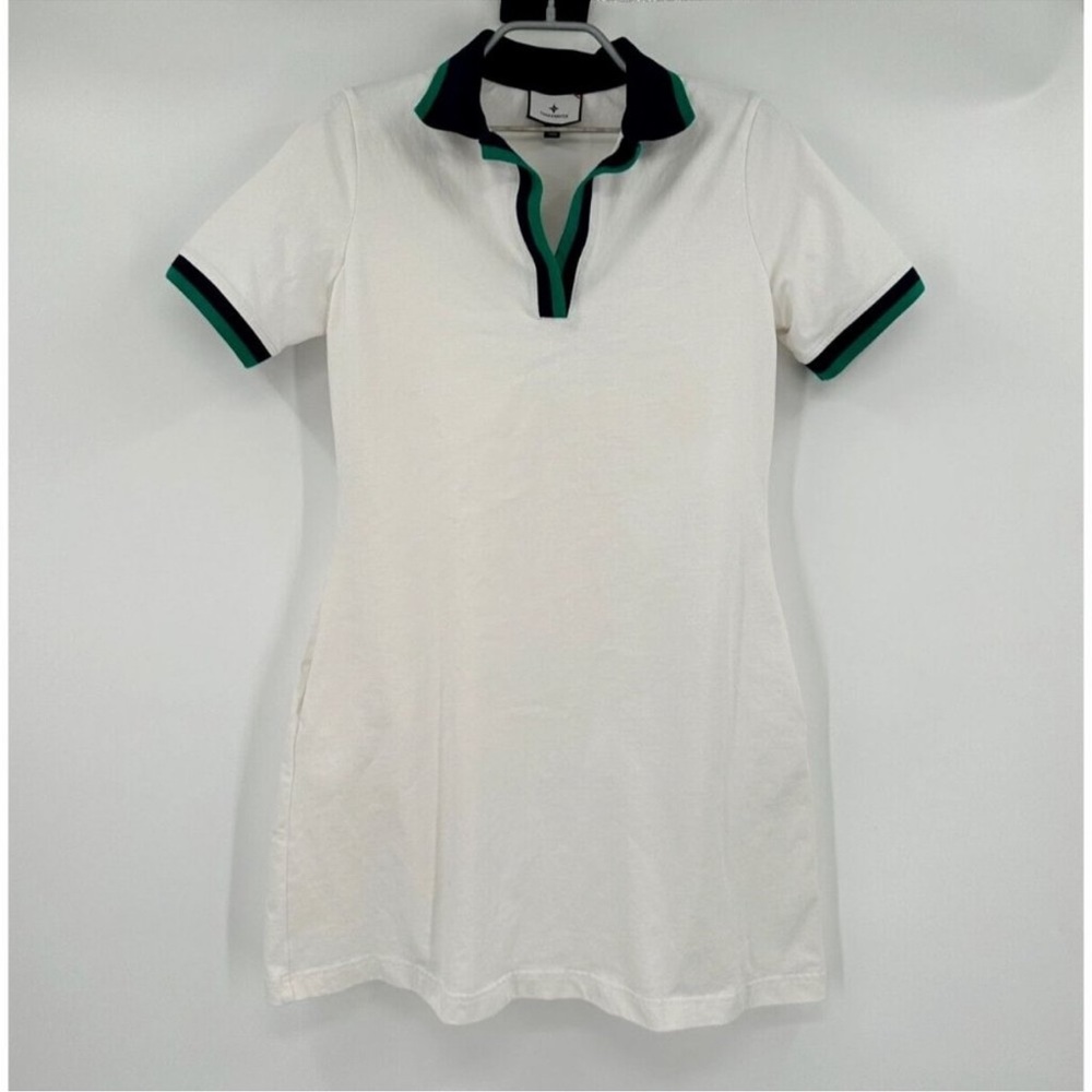 Tuckernuck White Hutton Dress sz S Small Collared Tennis Prep Sport Collared po